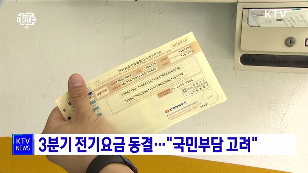 3분기 전기요금 동결···&#34;국민부담 고려&#34;