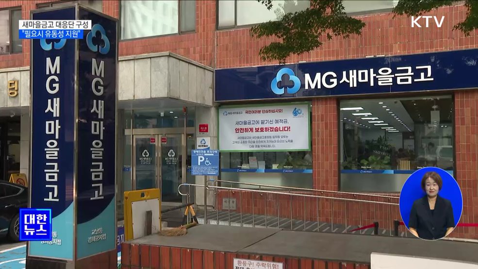 새마을금고 범정부 대응단 구성···&#34;필요시 유동성 지원&#34;