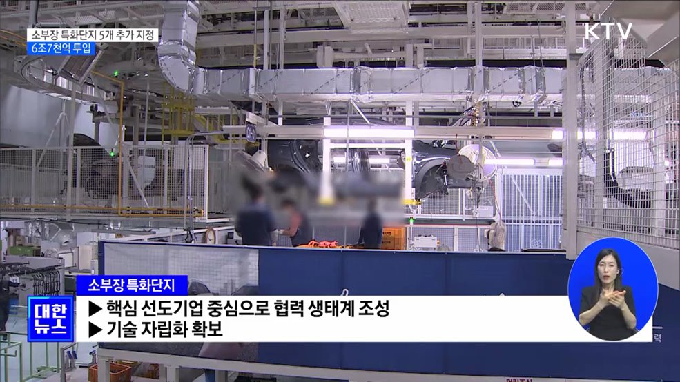 소부장 특화단지 5개 추가 지정···6조7천억 투입