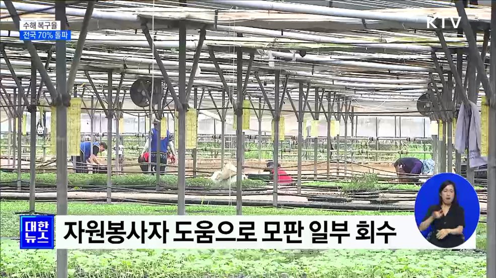 수해 복구율 70&#37; 돌파···&#34;다시 한번 힘 내야죠&#34;