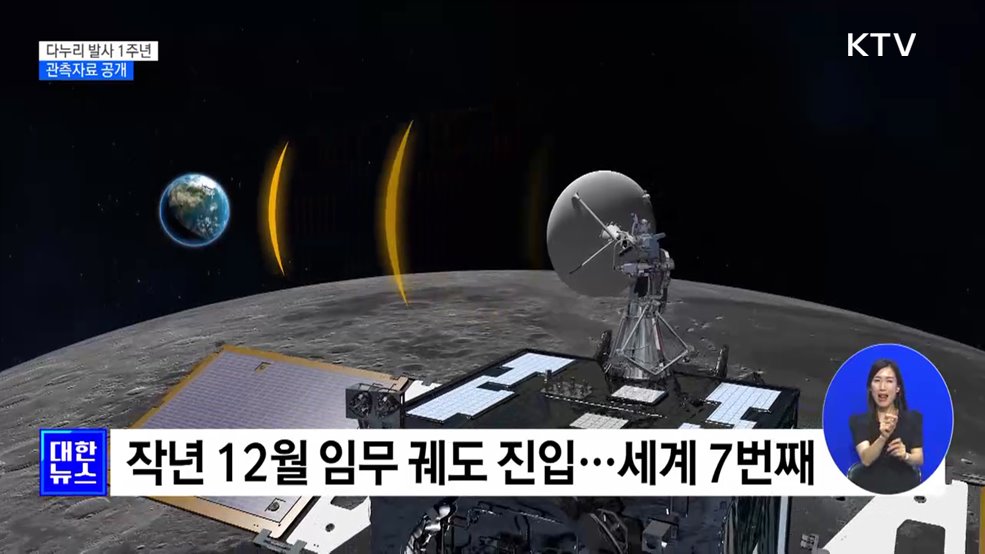 달 탐사선 다누리 발사 1주년···관측자료 공개