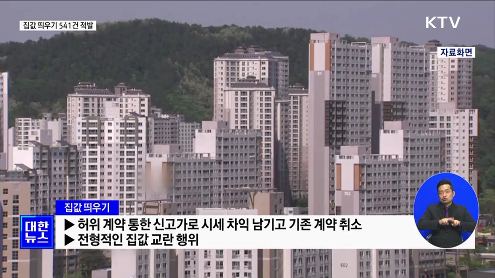 &#39;집값 띄우기&#39; 541건 적발···경찰청 등 통보