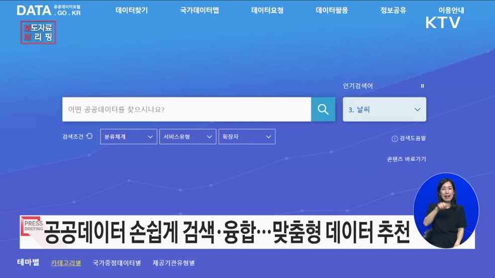 지능형 검색과 맞춤형 데이터를 추천하는 공공데이터 융합·분석 플랫폼 만든다