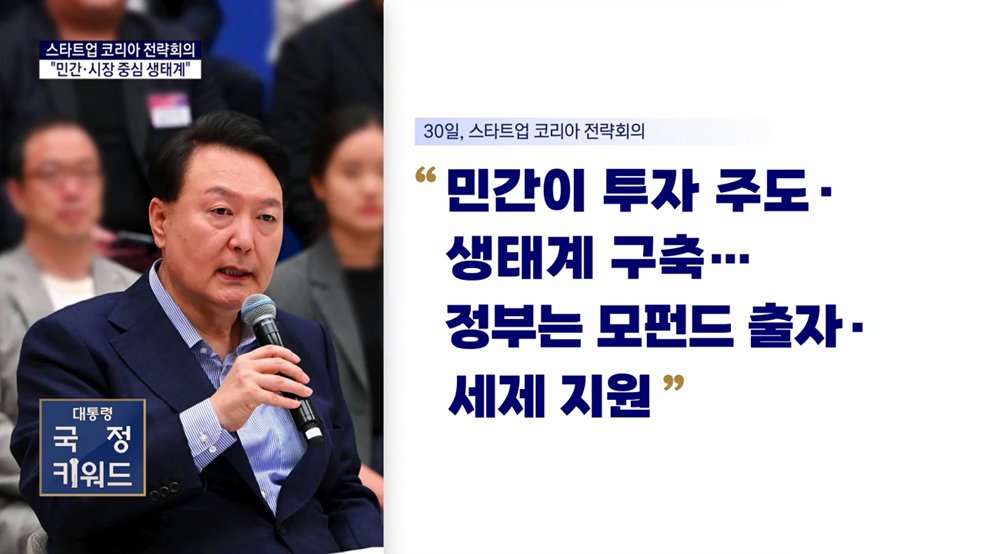 대통령 국정키워드 - 스타트업 코리아 전략회의···&#34;민간·시장 중심 생태계&#34;