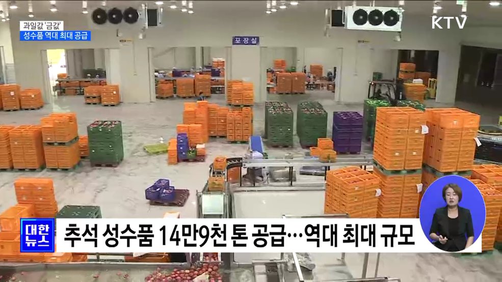 과일값 &#39;금값&#39;···성수품 역대 최대 규모 공급