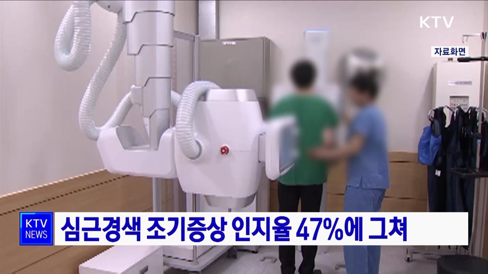 심근경색 조기증상 인지율 47%에 그쳐