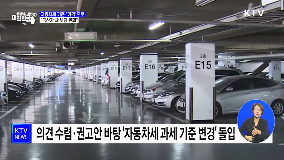자동차세 기준 &#39;가격&#39;으로 바꾼다···&#34;국산차 세부담 완화&#34;
