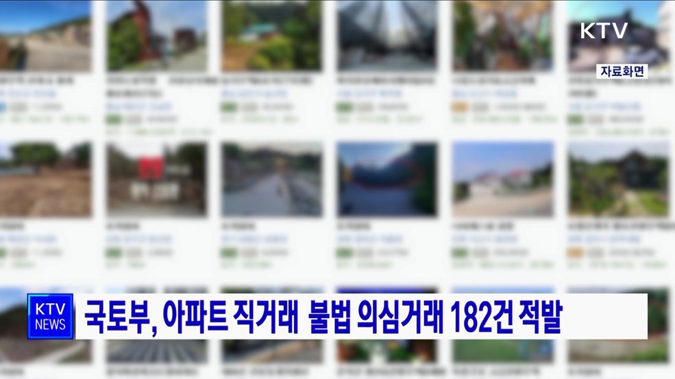 국토부, 아파트 직거래 불법 의심거래 182건 적발