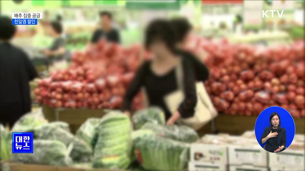 물가안정 총력···&#34;배추 집중 공급·천일염 할인&#34;