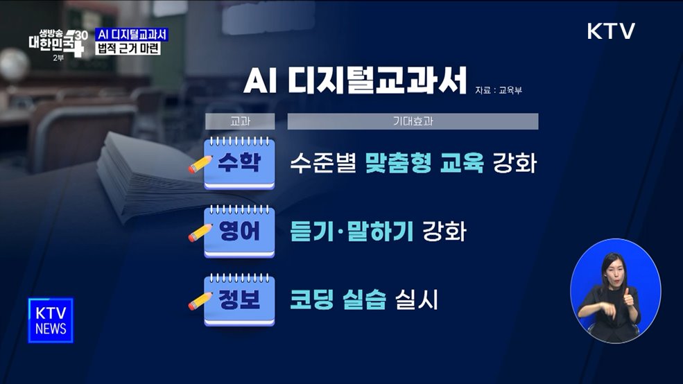 &#39;AI 디지털교과서&#39; 2025년 도입···영·수 우선 추진