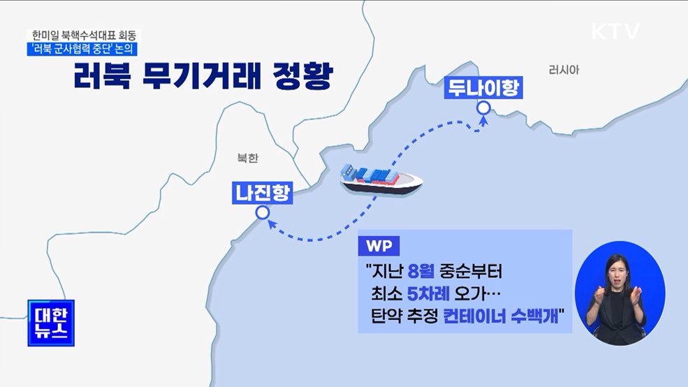 한미일 북핵대표 회동···&#39;러북 군사협력 중단&#39; 논의한 듯