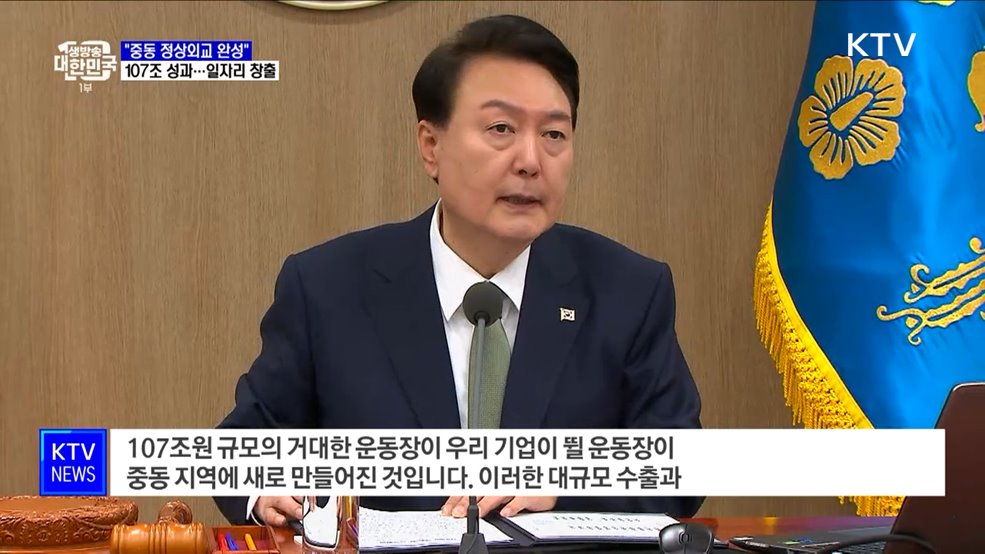 &#34;중동 빅3 정상외교 107조 성과···경제·민생에 활기&#34;