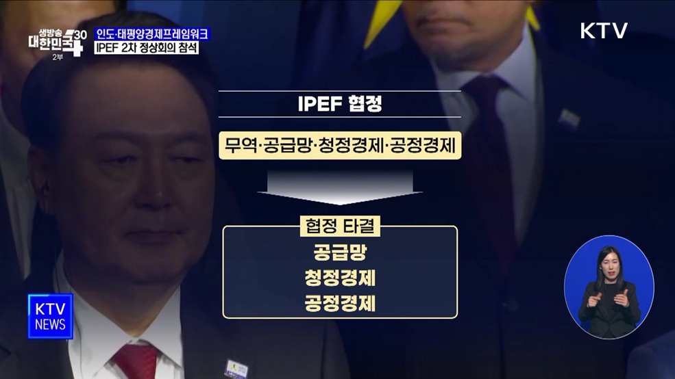 한미일 등 인·태 14개국 정상회담···&#34;거대 경제권 완성&#34;