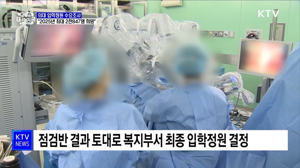 전국 의대 &#34;2025년 최대 2천847명 증원 희망&#34;