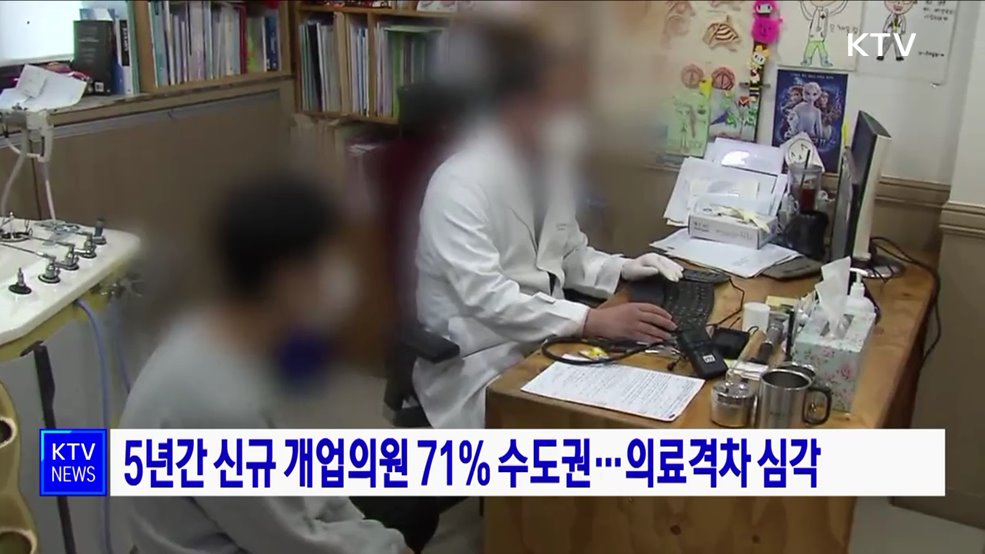 5년간 신규 개업의원 71% 수도권···의료격차 심각