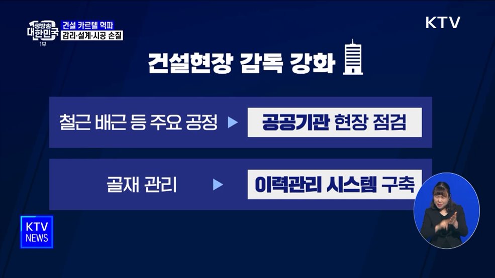 &#34;건설 카르텔 혁파&#34;···감리·설계·시공 전 단계 손질