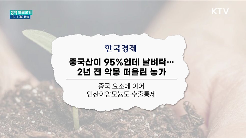 중국, 요소 이어 인산이암모늄도 수출 제한?