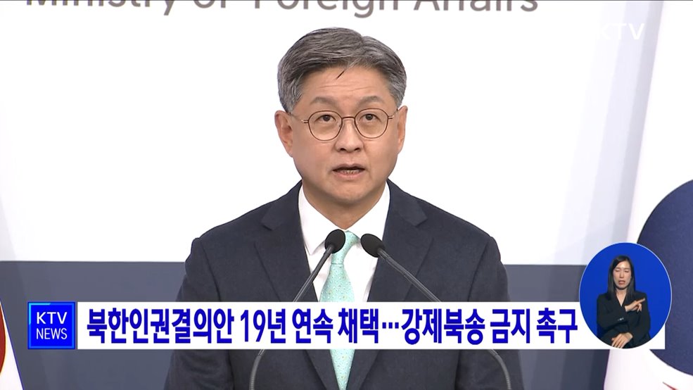 북한인권결의안 19년 연속 채택···강제북송 금지 촉구