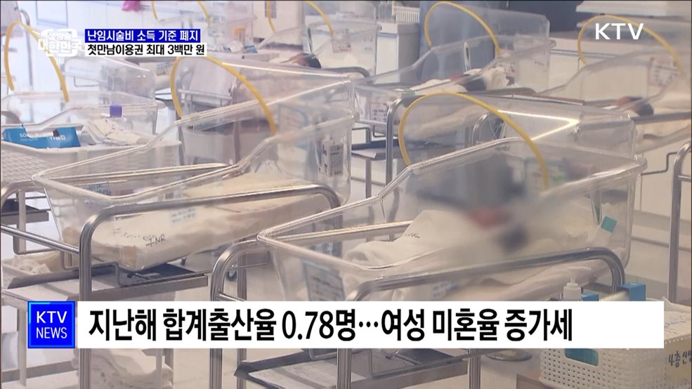 &#39;난임시술&#39; 소득 안 따지고 지원···&#39;첫만남이용권&#39; 최대 3백만 원