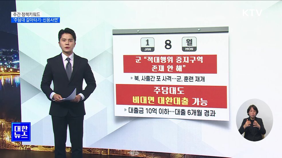 주간 정책키워드···&#39;주담대 갈아타기·신용사면&#39;