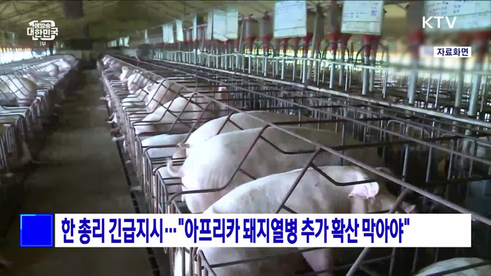 한 총리 긴급지시···&#34;아프리카돼지열병 추가 확산 막아야&#34;
