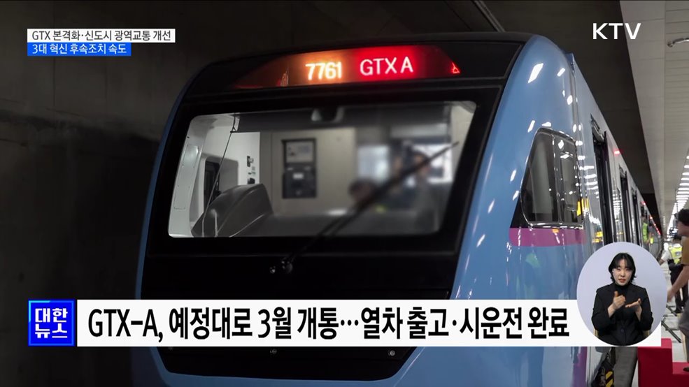 GTX 본격화·신도시 광역교통 개선···3대 혁신 후속조치 속도