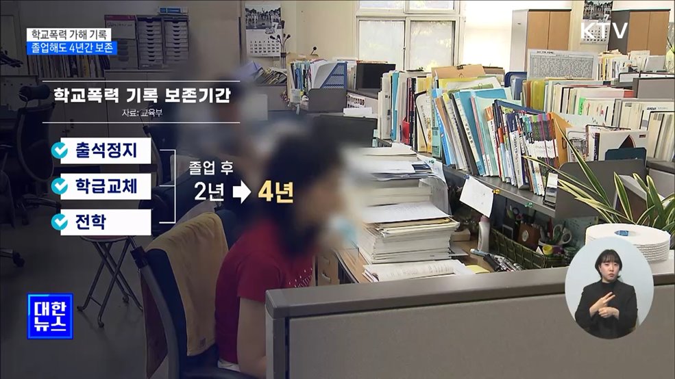 학교폭력 가해 기록, 졸업해도 4년간 남는다