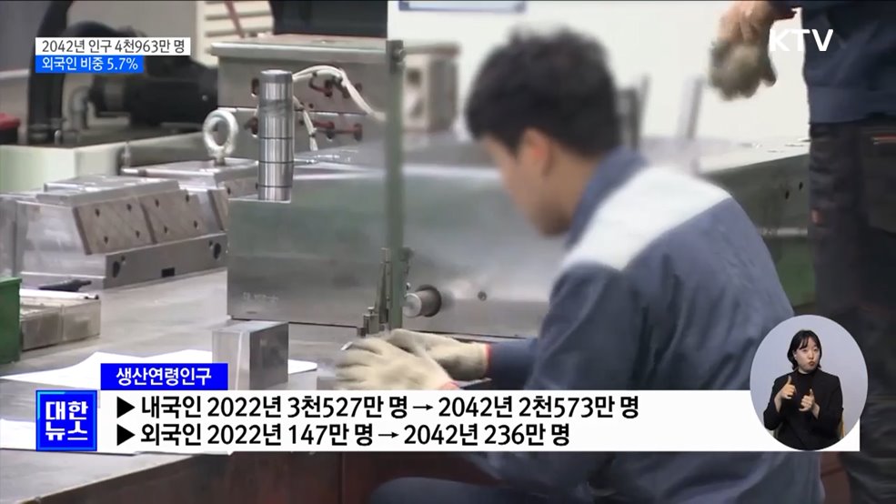 2042년 인구 5천만 명 아래로···외국인 비중 5.7%