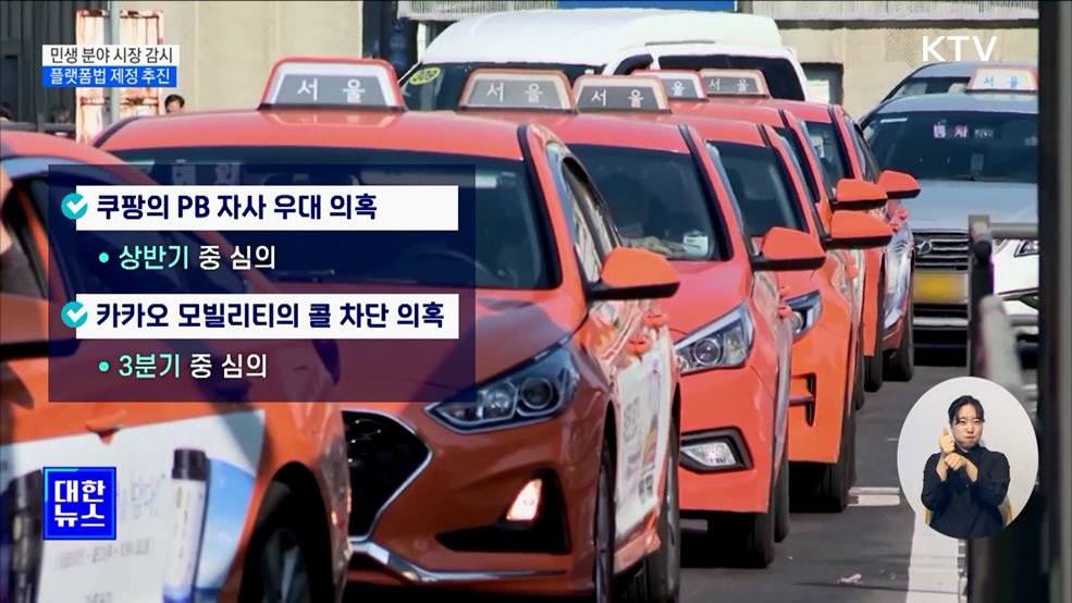 민생 분야 시장감시 강화···&#34;플랫폼법 제정 추진&#34;