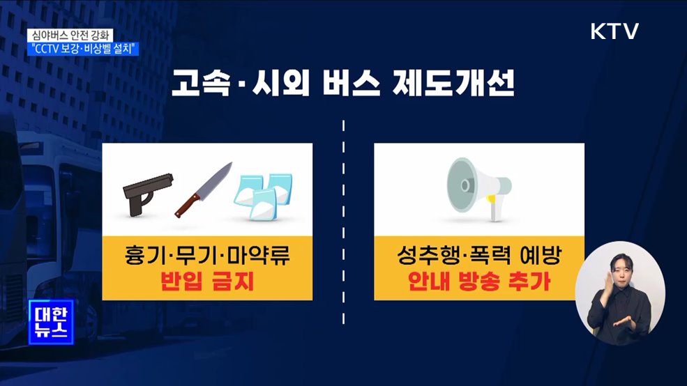 &#34;심야버스 CCTV 사각 없애고, 비상벨 설치&#34;