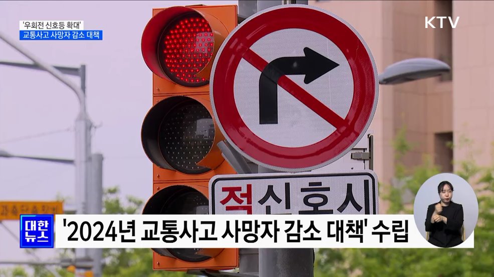 &#39;우회전 신호등&#39; 400대까지 설치···이륜차 번호판 크기 확대