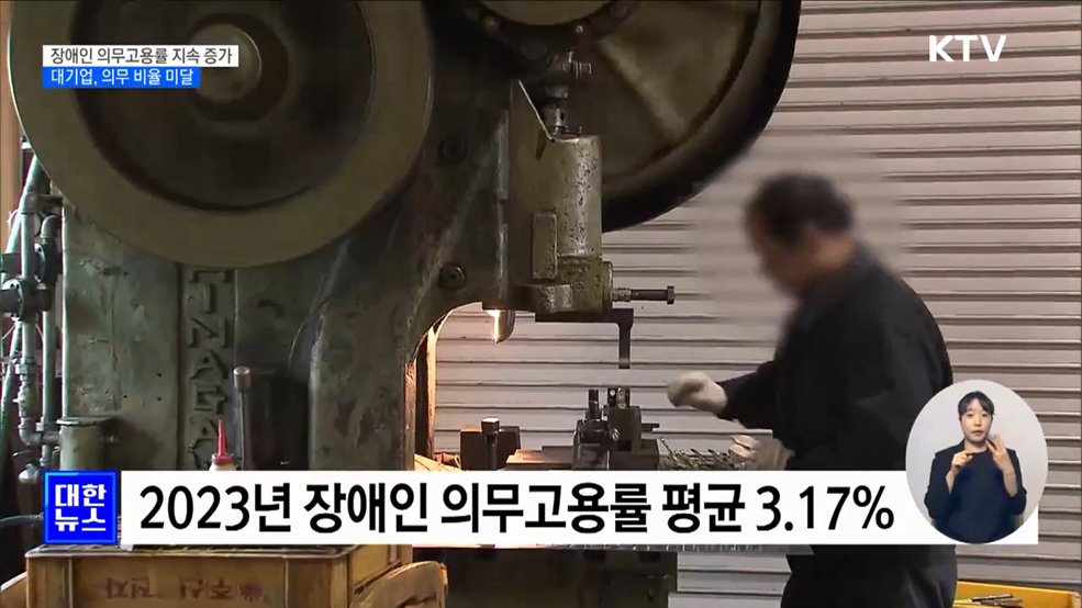 장애인 의무고용률 3.17&#37;로 꾸준히 증가