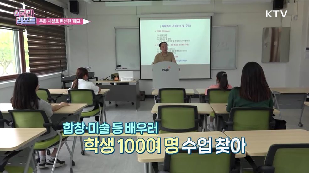 낡은 폐교, 문화 공간·캠핑장으로 변신