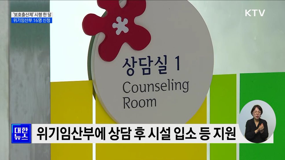 &#39;보호출산제&#39; 시행 한 달···위기임산부 16명 신청