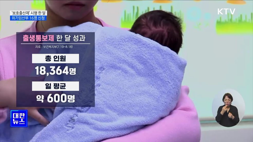 &#39;보호출산제&#39; 시행 한 달···위기임산부 16명 신청