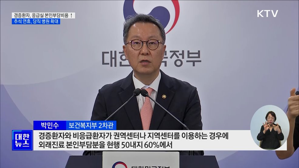 &#34;경증환자 응급실 본인부담비용 늘린다&#34;···과밀화 해소