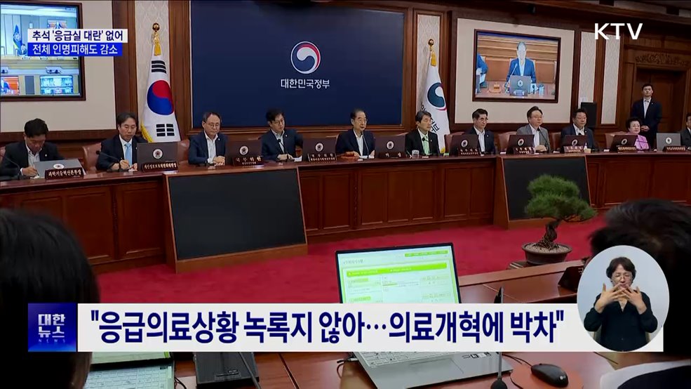 추석 연휴 &#39;응급실 대란&#39; 없어···전체 인명피해도 감소