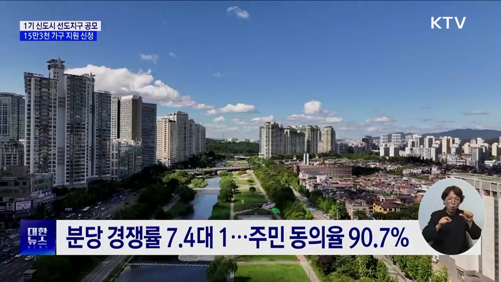 1기 신도시 선도지구 15만3천 가구 지원···&#39;모집물량 6배&#39;
