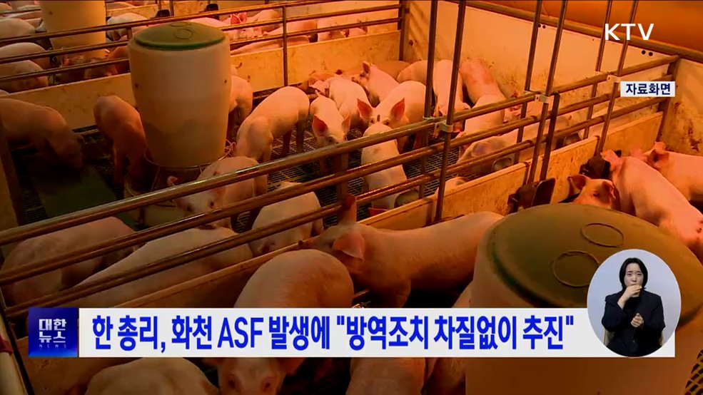 한 총리, 화천 ASF 발생에 &#34;방역조치 차질없이 추진&#34;