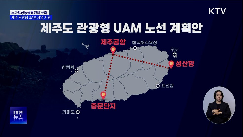 제주 스마트공동물류센터 구축···&#39;관광형 UAM&#39; 사업 지원