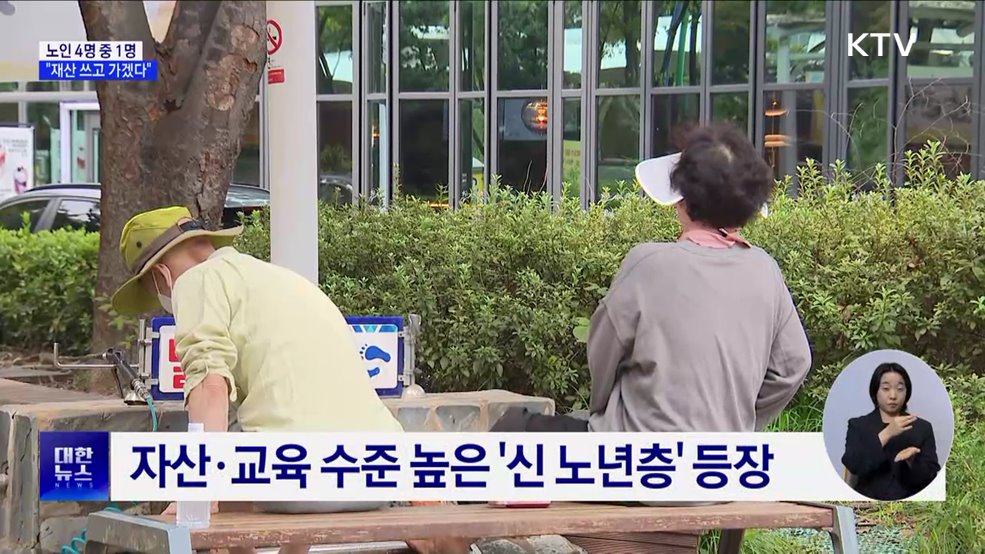 노인 4명 중 1명 &#34;상속 대신 재산 쓰고 가겠다&#34;