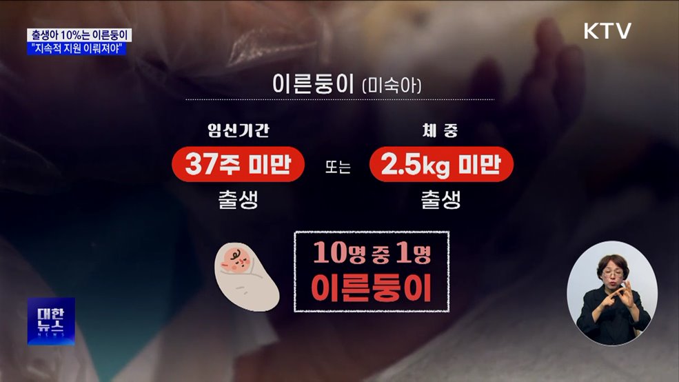 출생아 10&#37;는 이른둥이···&#34;지속적 지원 이뤄져야&#34;