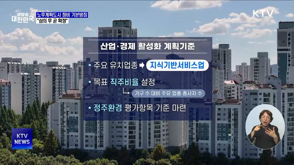 &#39;노후계획도시 정비 기본방침&#39; 심의···&#34;미래도시 실현&#34;