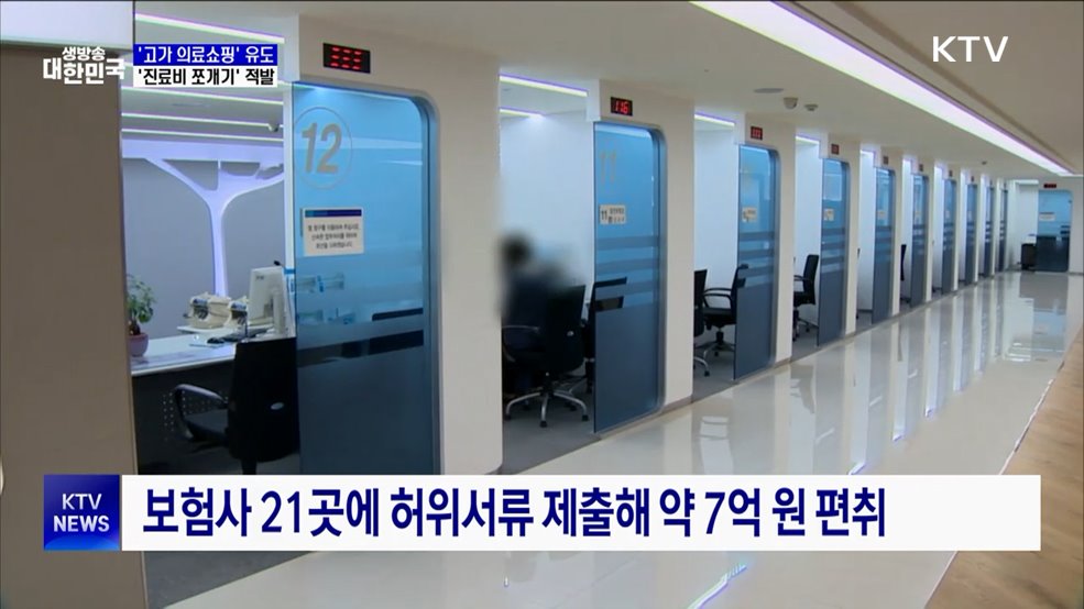 &#39;고가 의료쇼핑&#39; 유도···&#39;진료비 쪼개기&#39; 적발