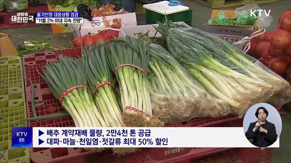 &#34;물가 2&#37; 이내 지속 전망···배추 물량 10&#37; 늘려 공급&#34;