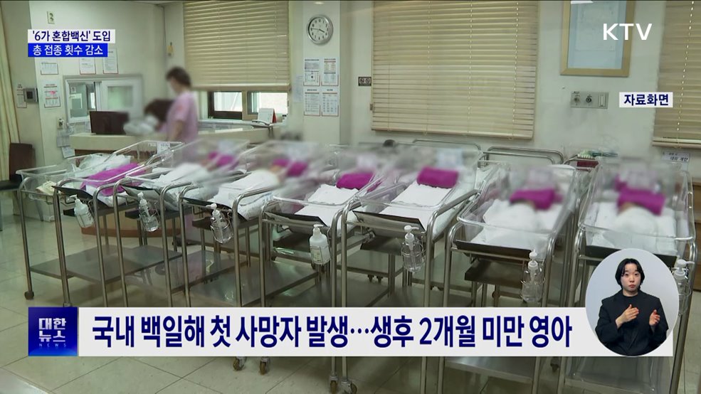 내년 영아 &#39;6가 혼합백신&#39; 도입···백일해·B형간염 등 한 번에