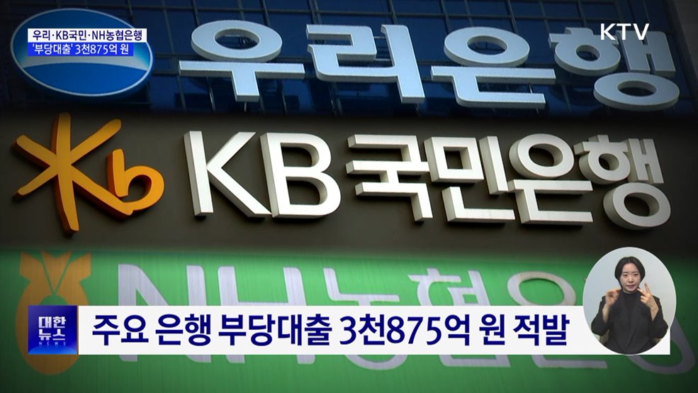 우리·KB국민·NH농협 &#39;부당대출&#39; 3천875억 원 적발