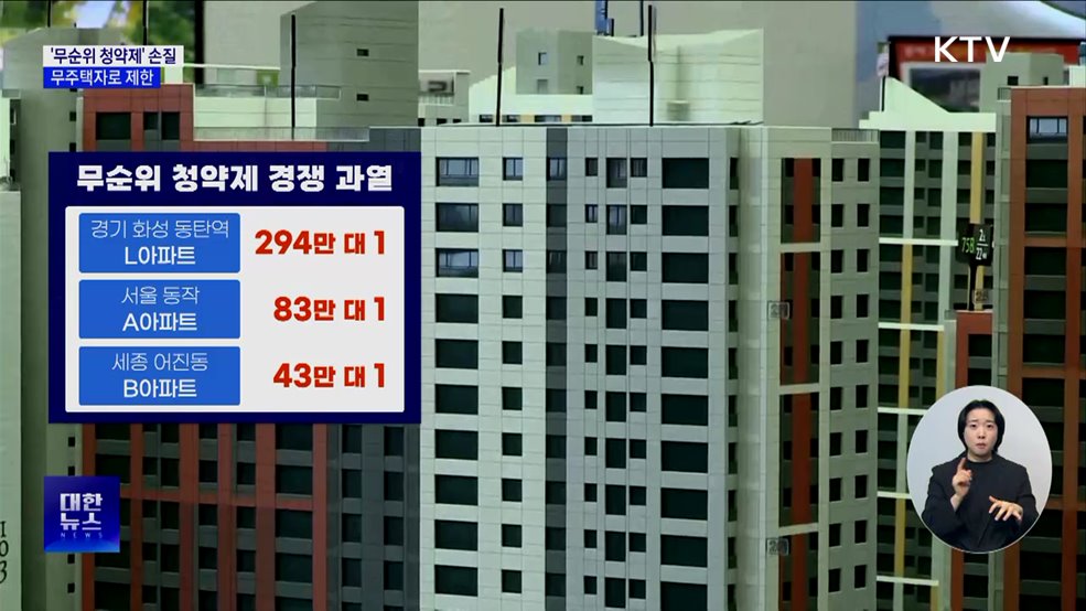 투기 과열 &#39;무순위 청약제&#39; 손질···무주택자로 제한