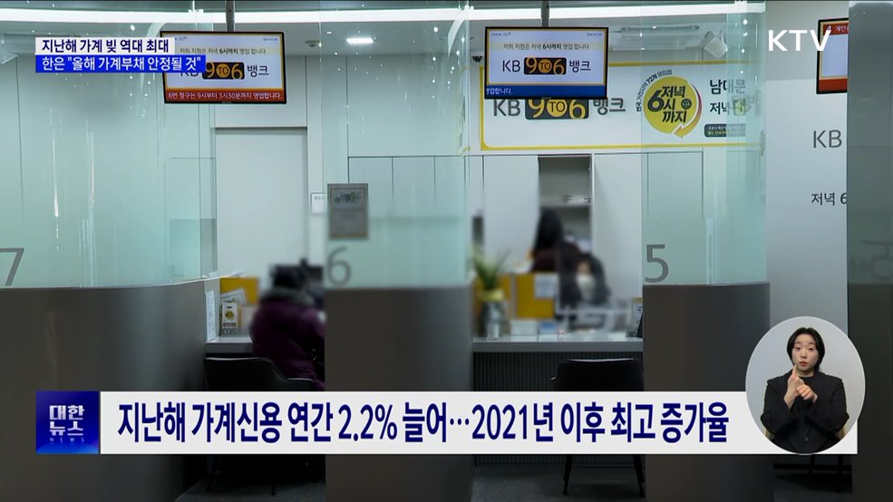 지난해 가계 빚 역대 최대···한은 &#34;올해 가계부채 안정될 것&#34;