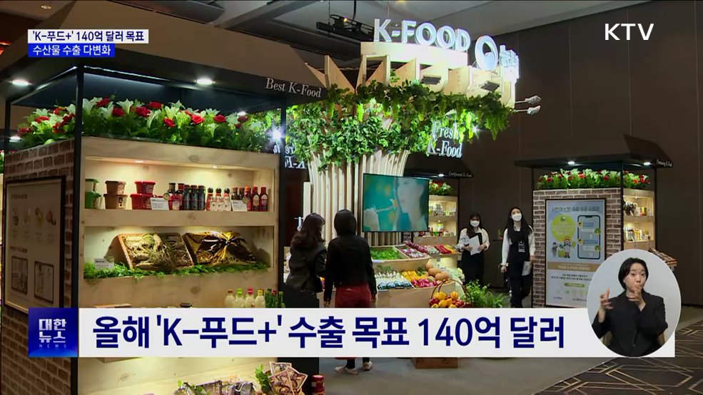 &#39;K-푸드+&#39; 수출 목표 140억 달러···수산물 수출 다변화
